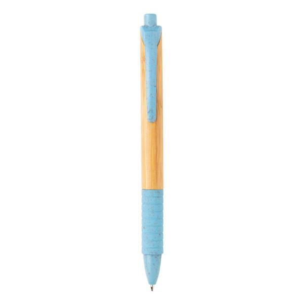 Bamboo & wheat straw pen, blue