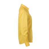 Ladies' Shirt Longsleeve Poplin - yellow - 3XL