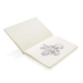 Basic hardcover blank sidet A5 skitsebog, hvid