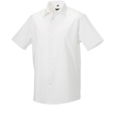Men's Short Sleeve Easy Care Fitted Shirt White XL