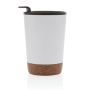 Kurk koffiebeker, wit