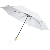 Birgit 21 tum vikbart och vindtätt paraply av återvunnen PET - Vit