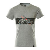 grijs gemeleerd/hi-vis rood