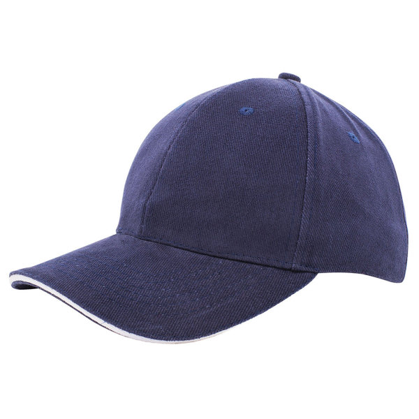 Heavy brushed cap - Navy/Wit Heavy brushed cap - Navy/Wit