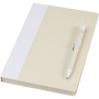 Dairy Dream set van referentie A5 notitieboek en balpen gemaakt van gerecyclede melkpakken - Wit