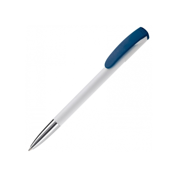 Balpen Deniro metal tip hardcolour - Wit / Donker Blauw