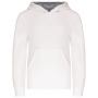 Kinder hooded sweater met gecontrasteerde capuchon White / Fine Grey 6/8 jaar
