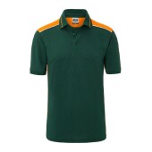 Men's Workwear Polo - COLOR - - dark-green/orange - XS