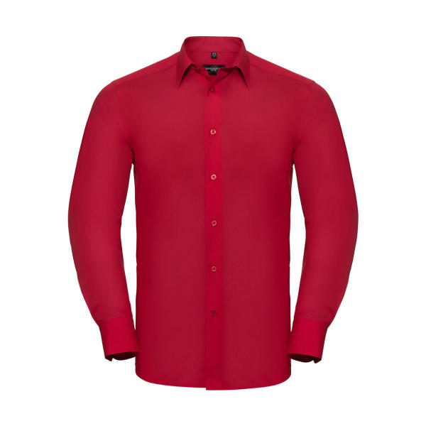 Tailored Poplin Shirt LS - Classic Red