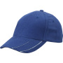 6 Panel Groove Cap royal/wit