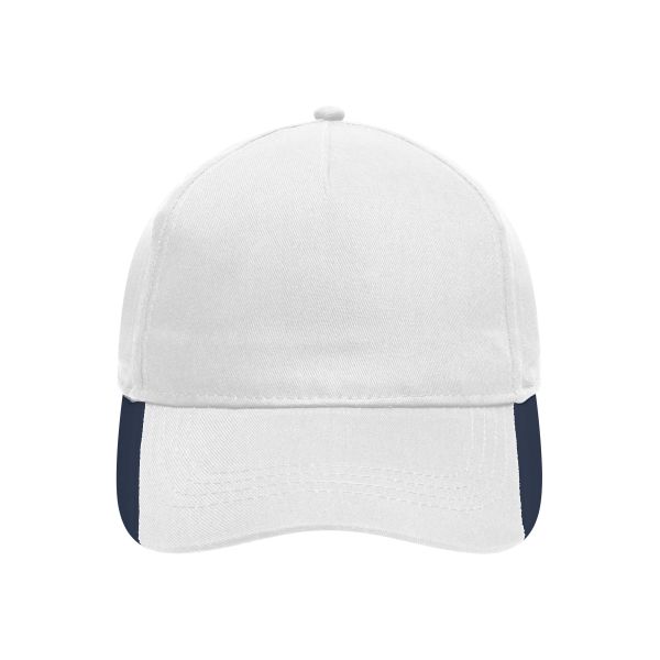 MB6502 5 Panel Two Tone Cap wit/navy one size