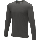 Ponoka biologisch heren t-shirt met lange mouwen - Storm grey - 3XL