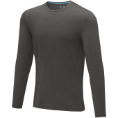 Ponoka biologisch heren t-shirt met lange mouwen - Storm grey - XS