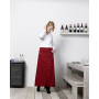Berlin Long Bistro Apron with Vent and Pocket - Red