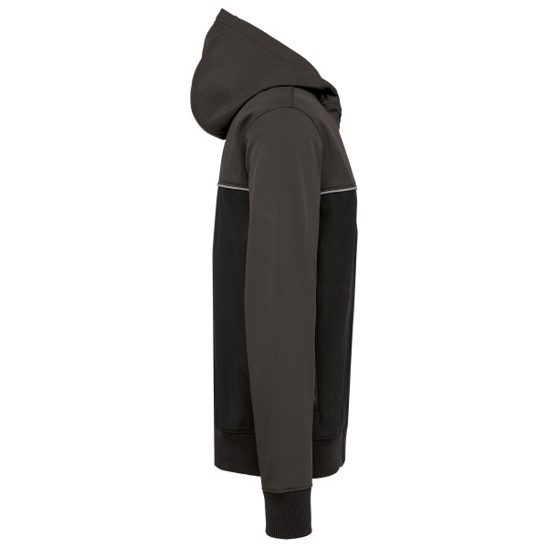 3-laags unisex softshelljas in twee kleuren Black / Dark Grey XS