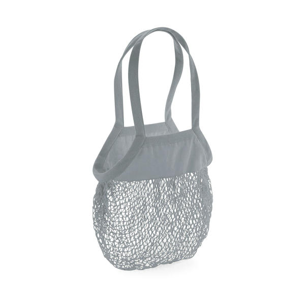 Organic Cotton Mesh Grocery Bag - Pure Grey - One Size