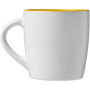 Aztec 340 ml ceramic mug - White/Yellow