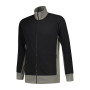 L&S Sweater Cardigan Workwear Black/PG 6XL