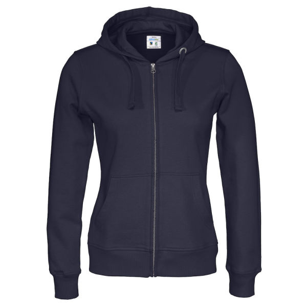 Cottover Gots Full Zip Hood Lady navy XS