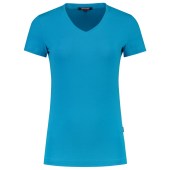 T-shirt V Hals Fitted Dames 101008 Turquoise 4XL