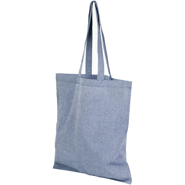 Pheebs 150 g/m² recycled tote bag 7L - Heather blue