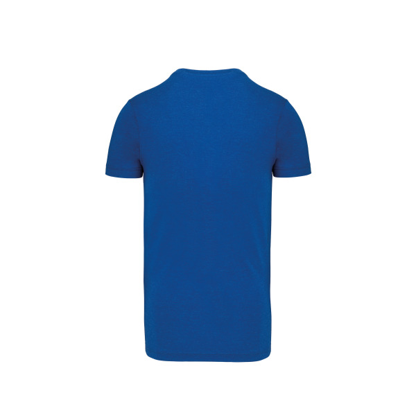Heren-t-shirt BIO-katoen V-hals Ocean Blue Heather S