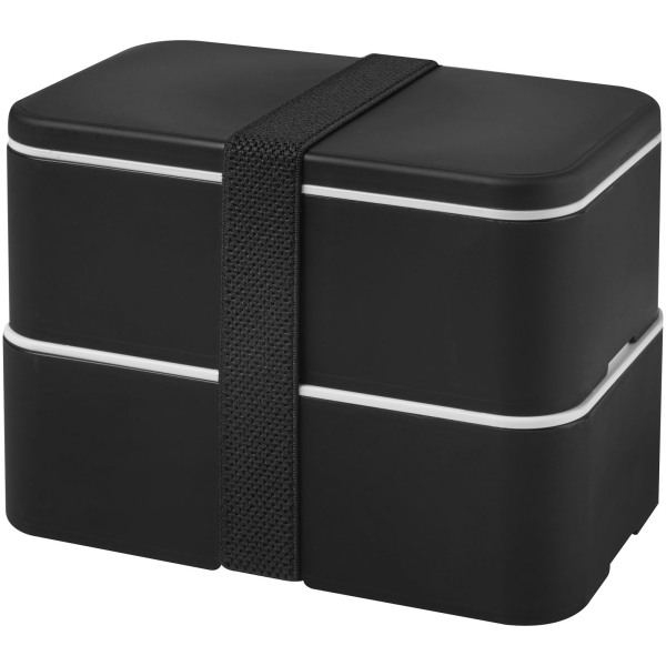 MIYO double layer lunch box - Solid black/Solid black/Solid black