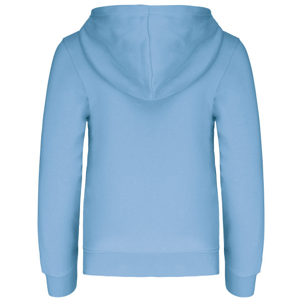Kinder hooded sweater met gecontrasteerde capuchon Sky Blue / White 12/14 jaar