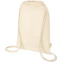 Orissa 100 g/m² GOTS organic cotton drawstring bag 5L - Natural