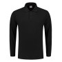 Poloshirt 100% Katoen Lange Mouw 201008 Black 3XL