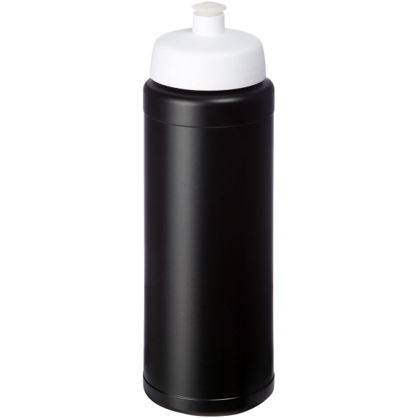 Baseline® Plus grip 750 ml sports lid sport bottle - Solid black/White