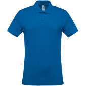 Men's short-sleeved piqué polo shirt Light Royal Blue 4XL