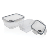 Tritan™ Renew herbruikbare lunchbox 1,5L gemaakt in EU, grijs, transparant