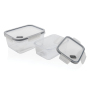 Tritan™ Renew herbruikbare lunchbox 1,5L gemaakt in EU, grijs, transparant