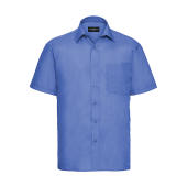 Short Sleeve Poplin Shirt - Corporate Blue - L