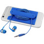 Wired oordopjes en silicone kaarthouder - Koningsblauw