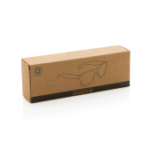 GRS zonnebril van gerecycled pc-plastic met kurk, zwart
