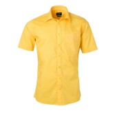 Men's Shirt Shortsleeve Poplin - yellow - L