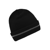 MB7141 Reflective Beanie - black/silver - one size