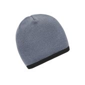 MB7584 Beanie with Contrasting Border lichtgrijs/donkergrijs one size