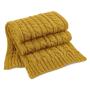 Cable Knit Melange Scarf - Mustard - One Size