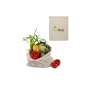 Herbruikbaar groente & fruit zakje OEKO-TEX® katoen ecru 40x45cm - Ecru