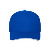 MB6238 5 Panel Sandwich Cap Bio Cotton - royal/white - one size