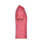 8028 Men's T-Shirt Striped rood/wit M
