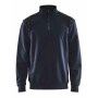 Sweatshirt bi-colour met halve rits Sweatshirt bi-colour met halve rits