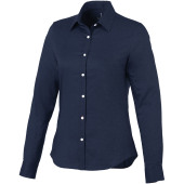 Vaillant oxford dames blouse met lange mouwen - Navy - XXL