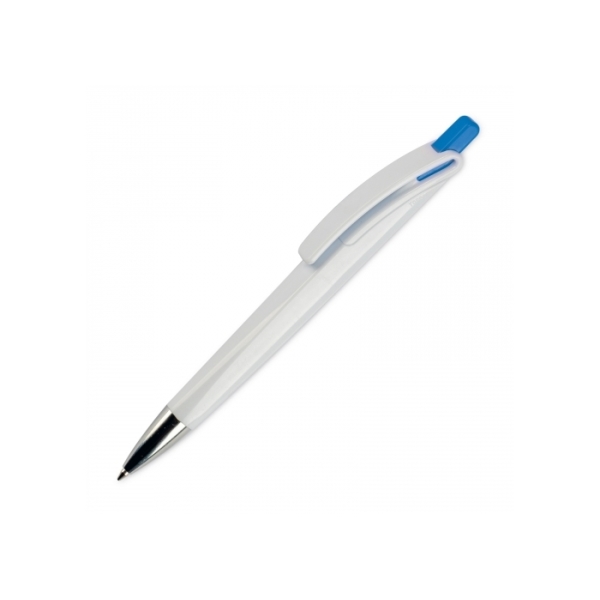 Ball pen Riva hardcolour - White / Blue