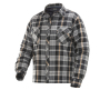 5157 Flannel shirt lined grijs/oranje l