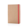 A5 recycled kraft notitieboek, rood