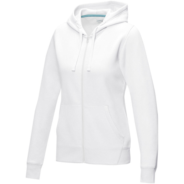 Ruby women’s GOTS organic GRS recycled full zip hoodie - White - XS